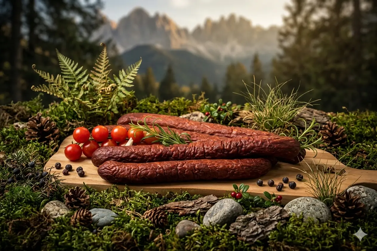 Kiełbasa myśliwska z jelenia